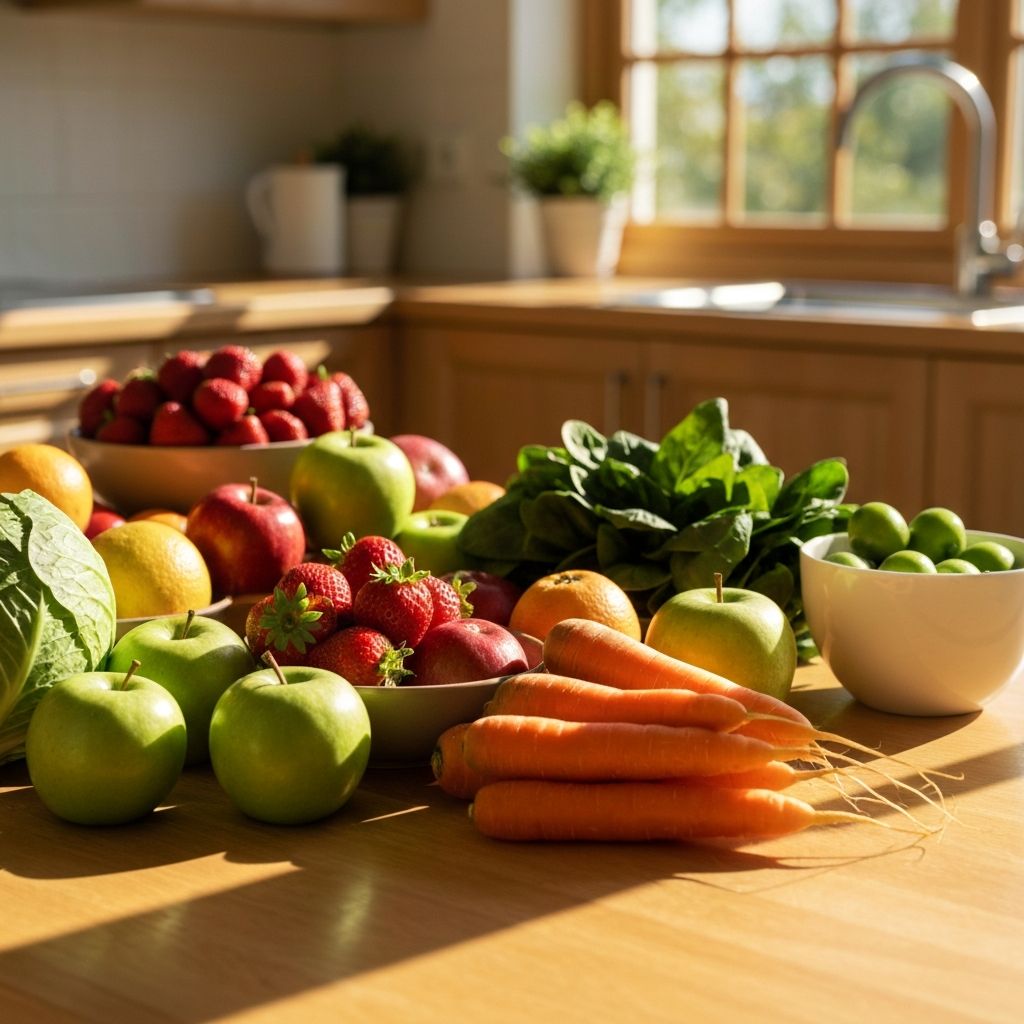 Estilo de vida saludable con alimentación equilibrada